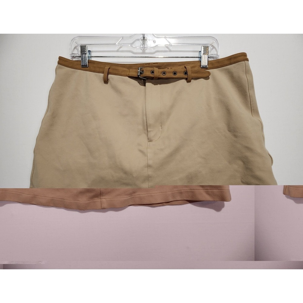 American Eagle Women's Y2K Boho Chic Hippie‎ Tan Mini Skirt Size L